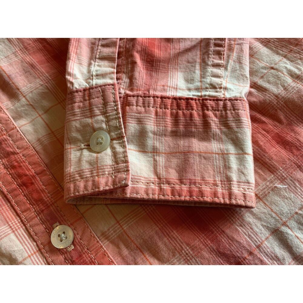 Woolrich Women’s Coral‎ Cream Plaid LS Shirt - Picture 7 of 11